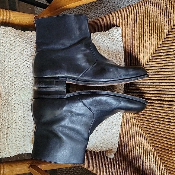 Hitchcock Exeter, EXTRA WIDE black leather chukka, ankle boots, size 10, 6E - Picture 6 of 12
